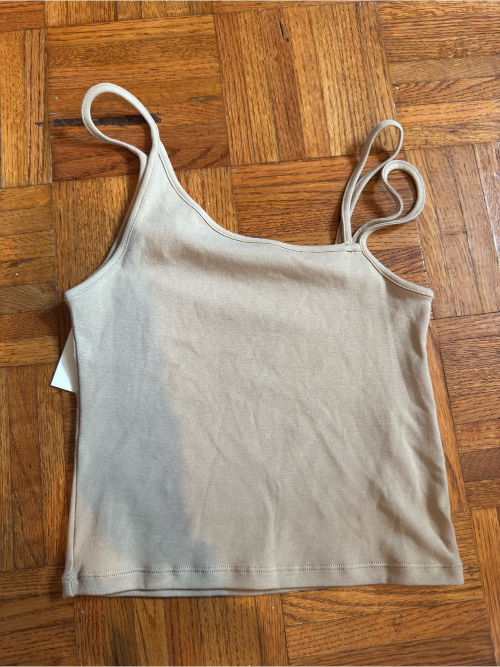 OAK + FORT Beige Spaghetti Strap Tank